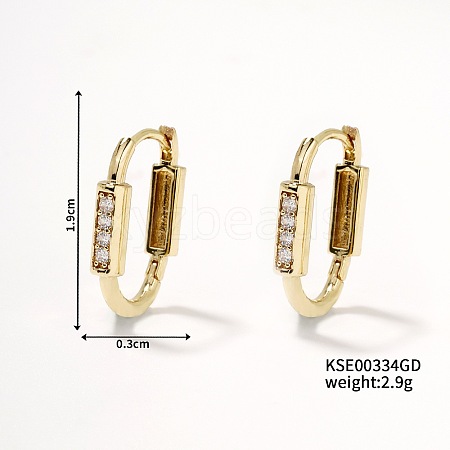 Elegant and Sparkling Women's Hoop Earrings with European and American Style HT5131-1