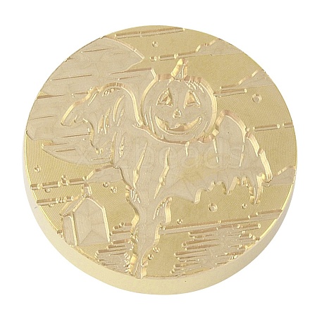 Halloween Wax Seal Brass Stamp Heads AJEW-I068-A16-1