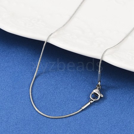 Non-Tarnish 304 Stainless Steel Snake Chain Necklaces NJEW-D285-02P-1