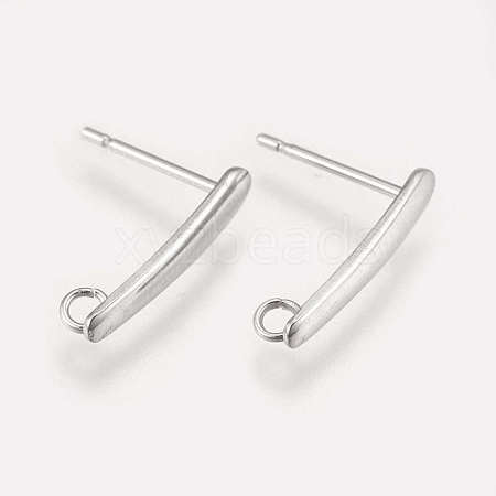 Non-Tarnish 304 Stainless Steel Stud Earring Findings STAS-K182-23P-1