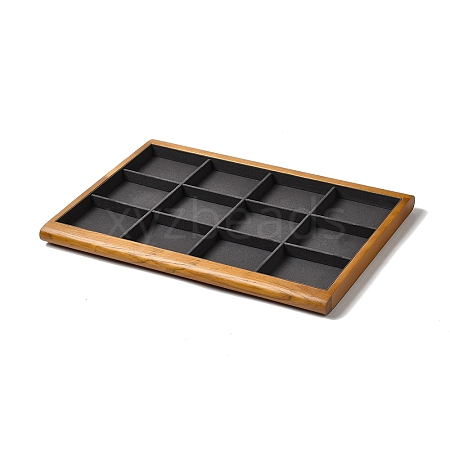 12-Slot Wood with Velvet Jewelry Trays VBOX-C003-08B-1