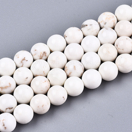 Natural Magnesite Beads Strands X-G-S373-003-6mm-1