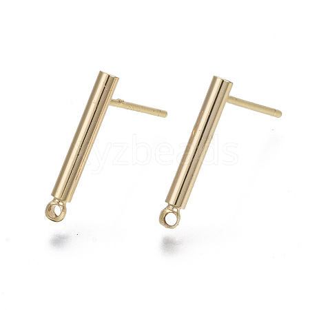 Brass Stud Earring Findings KK-R132-058-NF-1