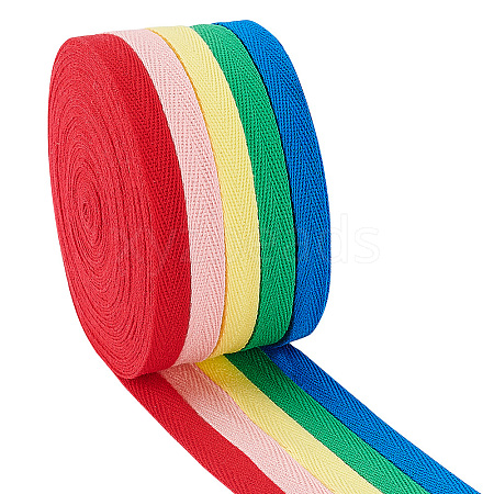   45 Yards 5 Colors Flat Polycotton Twill Tape Ribbon OCOR-PH0002-81B-1