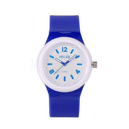 Children's 304 Stainless Steel Silicone Quartz Wrist Watches WACH-N016-06-1