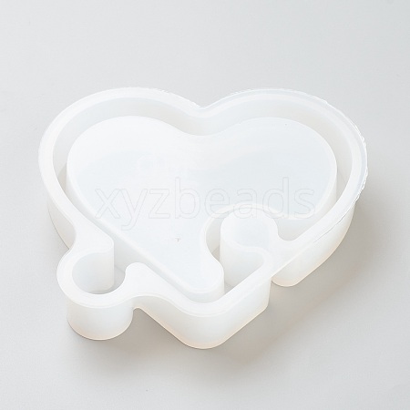 Heart Puzzel Silicone Storage Box Molds DIY-I044-26-1