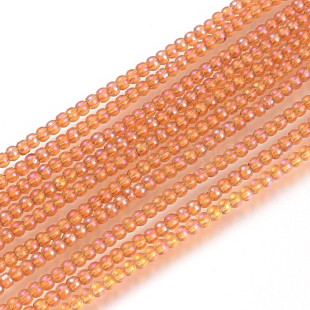 Electroplate Glass Beads Strands EGLA-I013-2mm-FR01-1