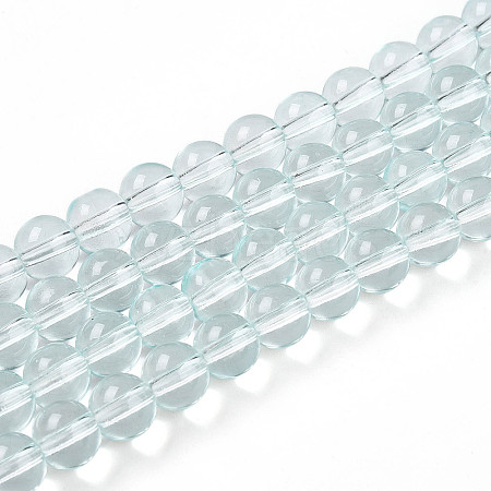 Baking Paint Transparent Glass Beads X1-DGLA-N006-8mm-07-1