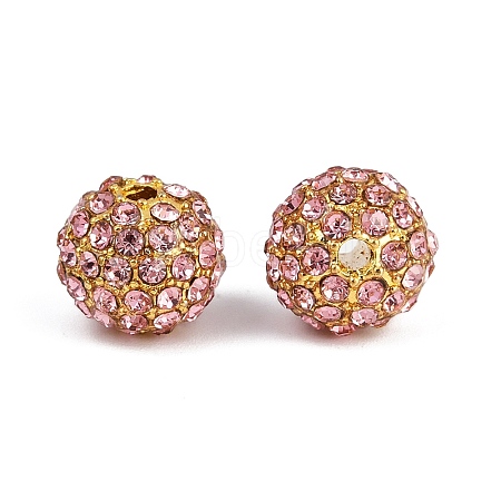 Alloy Rhinestone Beads RB-A034-10mm-A27G-1