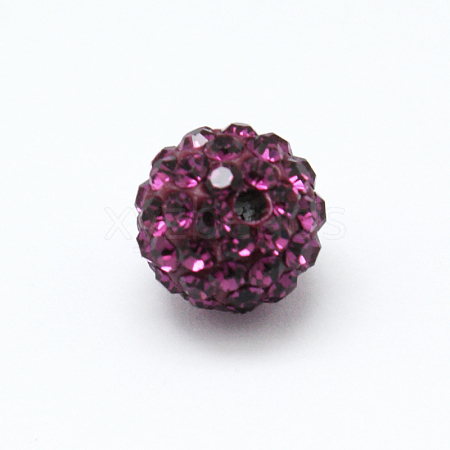 Polymer Clay Rhinestone Beads RB-H258-HD10mm-502-1