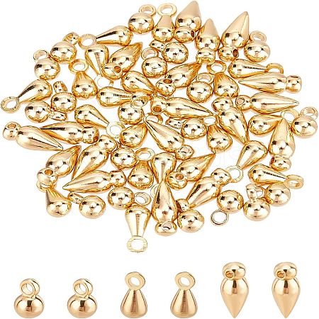 SUPERFINDING 60pcs 3 Style  Brass Charms KK-FH0003-27-1