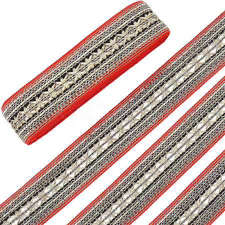 10 Yards Ethnic Style Polyester Ribbon for Sewing Decoration OCOR-CY0001-86A-1
