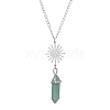 Natural Green Aventurine Pendant Necklaces NJEW-JN04694-03-2