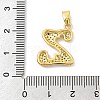 Brass Micro Pave Cubic Zirconia Pendants ZIRC-C012-01G-26-3