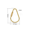 Brass Screw Carabiner Lock Charms KK-ZX025-65C-2