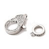Brass Clear Cubic Zirconia Lobster Claw Clasps X-KK-Z078-50P-2