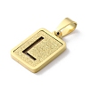 304 Stainless Steel Alphabet Pendants STAS-S152-01G-L-2