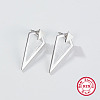 Rhodium Plated Sterling Silver Stud Earrings EL2362-1-1