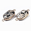 Natural Dalmatian Jasper Links Connectors X-G-S359-276B-3