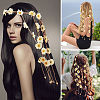 Cloth Sunflower Hippie Headband Floral Crown OHAR-WH0011-12C-5