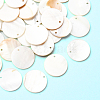 32Pcs Flat Round/Disc Natural Freshwater Shell Pendants SHEL-SC0001-98A-3