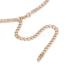 Alloy Crystal Rhinestone Cup Chains Necklaces NJEW-K384-03-4