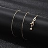 1mm Rack Plating Brass Cable Chain Adjustable Slider Necklaces for Women Men MAK-L044-03G-2