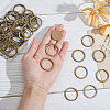 50Pcs Iron Double Loops Jump Rings IFIN-SP0001-62-3