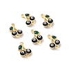 Brass Enamel Connector Charms KK-J302-09G-2