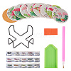 DIY Flamingo Theme Diamond Painting Acrylic Cup Mat Kits DIY-TAC0023-29-14