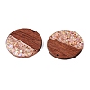 Epoxy Resin & Walnut Wood Pendants RESI-T057-10B-2