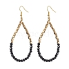 Glass & Plastic Beaded Dangle Earrings EJEW-JE05857-01-1