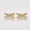 Brass Micro Pave Cubic Zirconia Links connectors X-ZIRC-S064-023-1