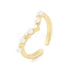 Heart Brass Open Cuff Rings for Women RJEW-R011-02G-4