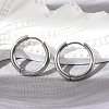 Tarnish Resistant 304 Stainless Steel Huggie Hoop Earring Findings STAS-I097-051B-1