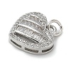 Rack Plating Brass Micro Pave Cubic Zirconia Pendants KK-K392-36P-2