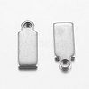 Tarnish Resistant Original Color Stamping Blank Tag Charms 304 Stainless Steel Rectangle Pendants X-STAS-Q074-2