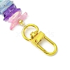 Dyed Colorful Natural Quartz Crystal Chakra Prism Link Bag Extender Chains FIND-JF00144-4