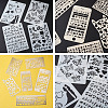 Plastic & Stainless Steel Drawing Stencil DIY-TA0003-19-4