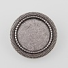 Vintage Alloy Brooch Cabochon Bezel Settings X-PALLOY-O038-20AS-2