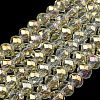 Electroplate Transparent Glass Beads Strands EGLA-A034-T4mm-T16-2