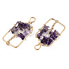 Natural Amethyst Pendants G-T131-93B-06-1