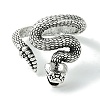 Snake Alloy Open Cuff Rings RJEW-K275-53AS-2