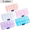 Rectangle Plastic Bead Storage Containers CON-PH0001-14-WH-5