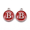 Platinum Plated Alloy Enamel Charms ENAM-S118-03B-P-1