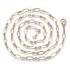 Brass Cable Chains Necklace Making MAK-S072-16B-G-2