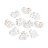 Spray Painted Transparent Acrylic Beads OACR-N149-01J-1