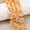 Heated Natural Citrine Beads Strands G-Z147-B01-01-1