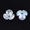 3-Petal Electroplate Acrylic Bead Caps PACR-T014-03-3