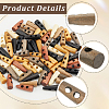 80Pcs 8 Colors 2-Hole Wood Buttons WOOD-GF0002-35C-5